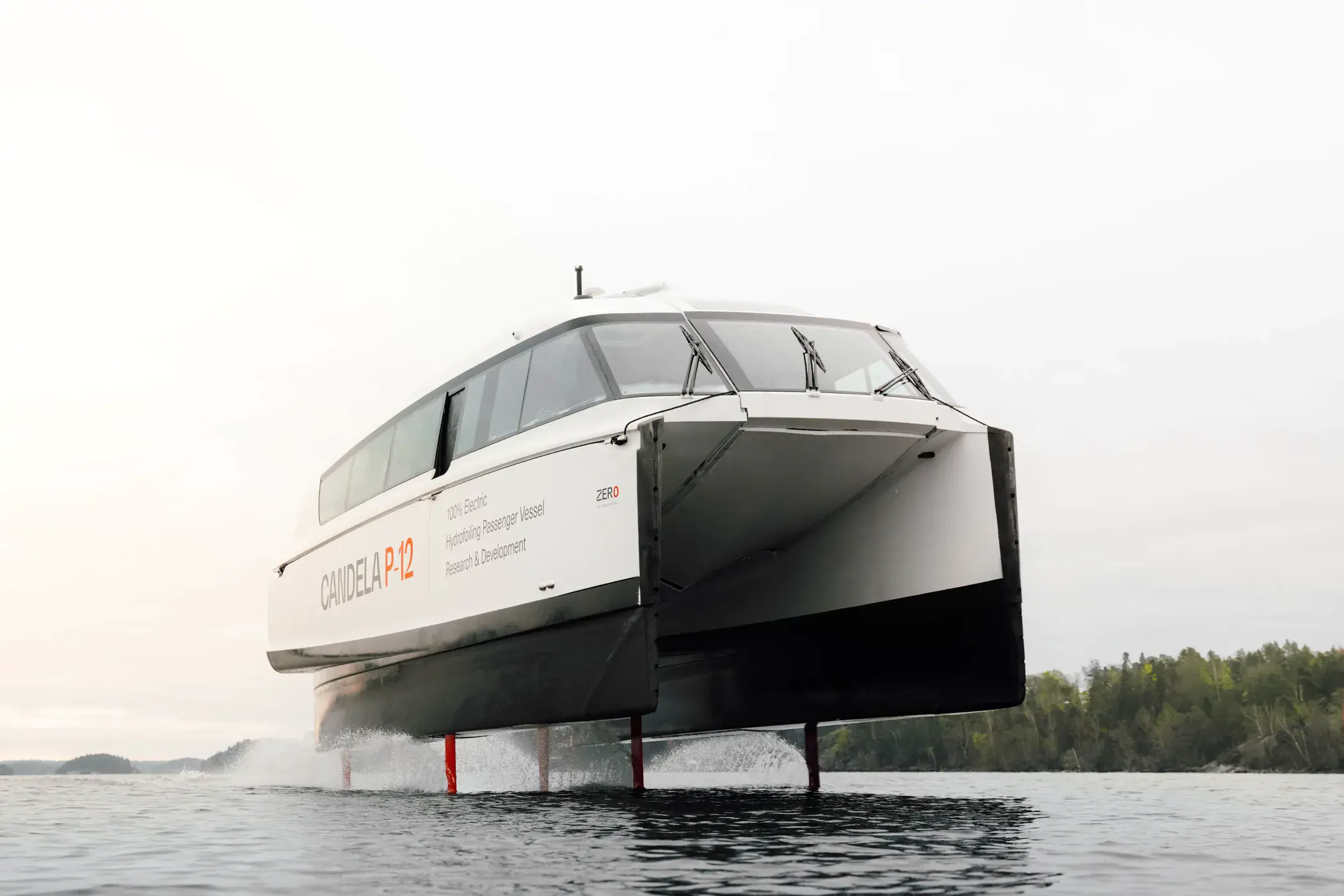 Candela P-12 electric hydrofoil in flight